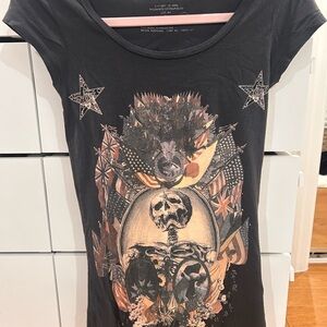 All Saints Black Graphic Tee